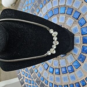 Gunmetal Rhinestone Necklace